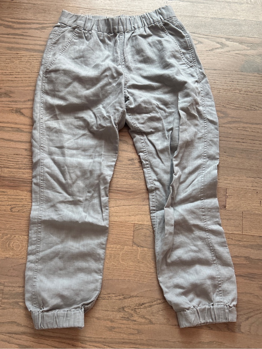 J crew linen woman’s joggers Casual Elastic-Waist Gray Pants